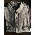 Camicia da uomo in denim di cotone 100% all&#39;ingrosso